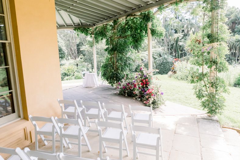 Wedding ceremony at Vaucluse House.