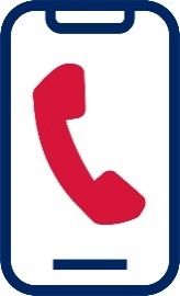 picture of mobile telephone and call symbol
