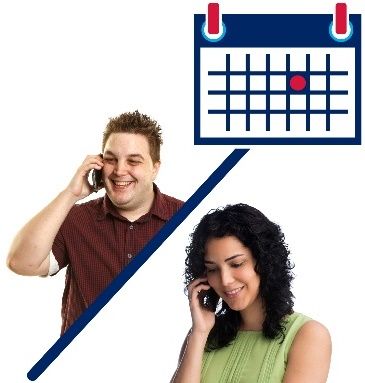 Person makes appointment over the phone