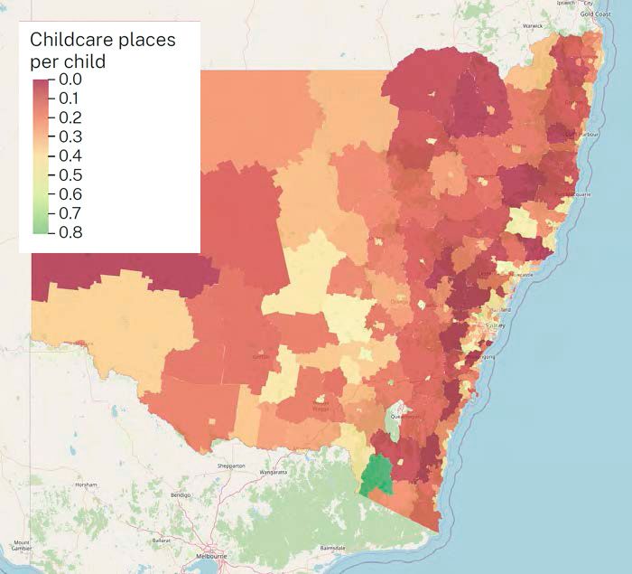 Childcare places in NSW