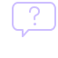 icon showing two speech bubbles, one with a question mark inside it