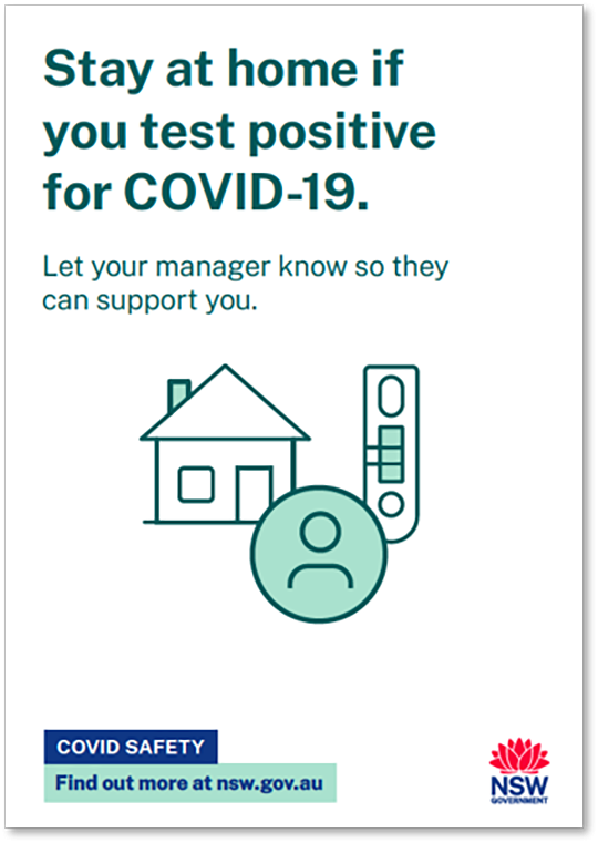 Covid safety-Stay at home if you test positive