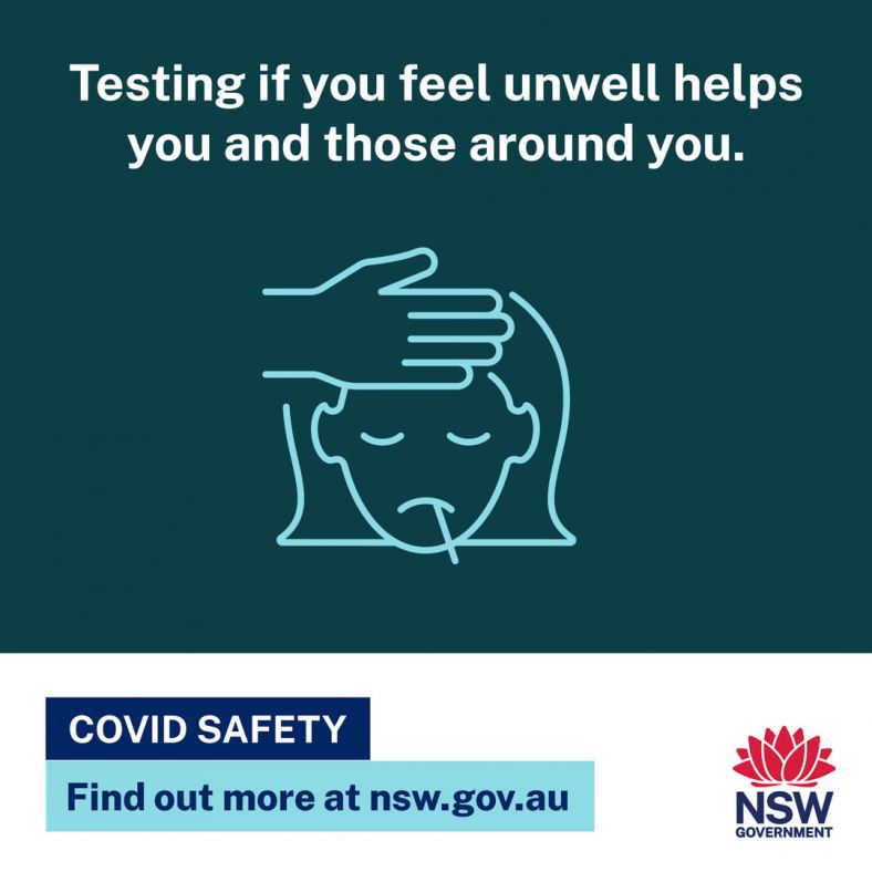 Testing if you feel unwell helps you and those around you