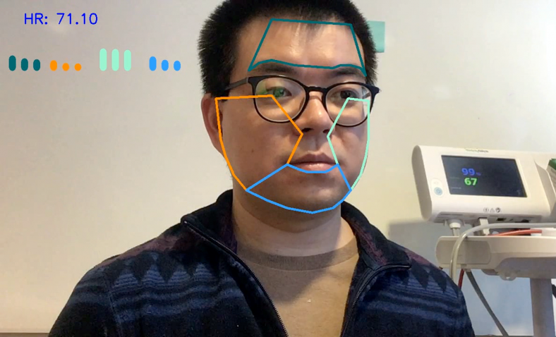 AI technology reading a man's facial features