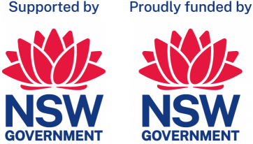 Supported by and Proudly funded by NSW Government logos