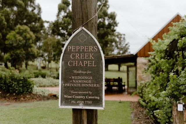 Sign for Peppers Creek Chapel
