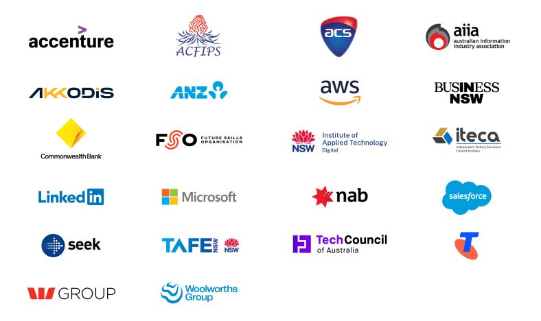 NSW Digital Skills Foundation Partners logos