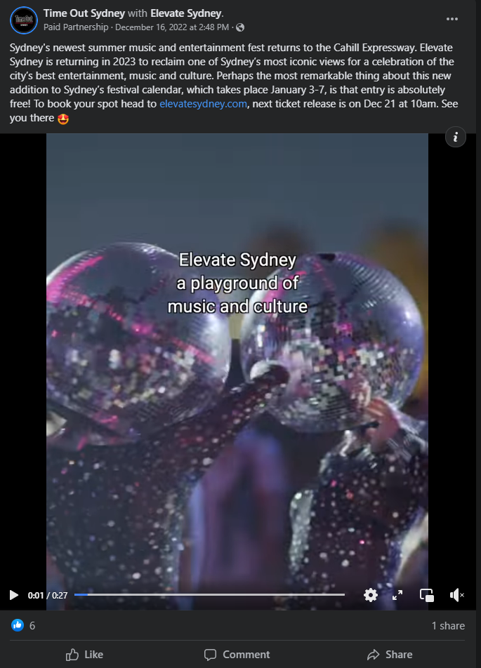 Screenshot of video of Time Out Sydney with Elevate Sydney
