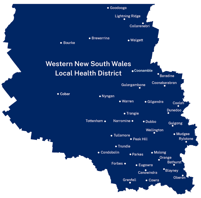 Map of Western NSW LHD