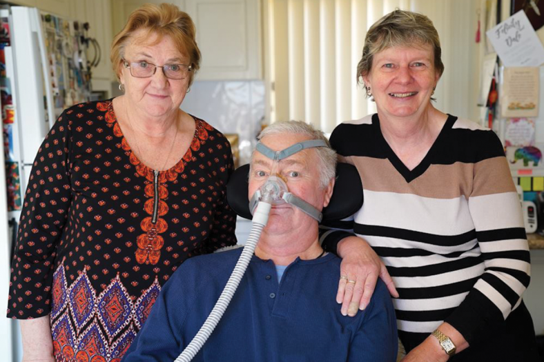 Jenni, Jeff, and Palliative Care volunteer, Margaret