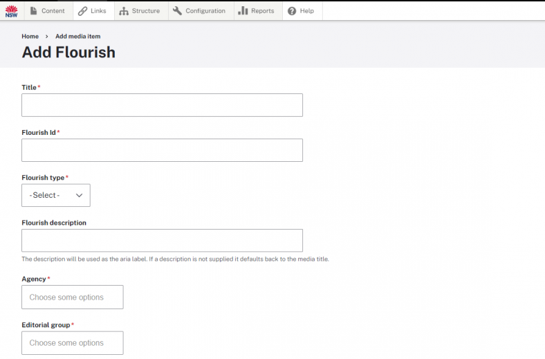 Screenshot of add your flourish ID and other details
