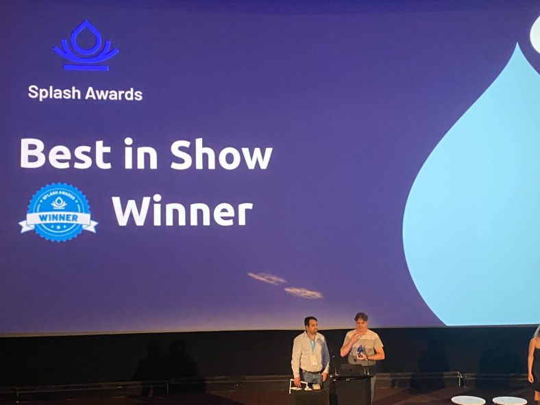 Winning the Best in Show award at DrupalSouth 2023