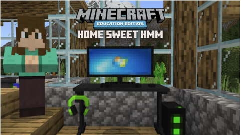 Home sweet hmm minecraft graphic