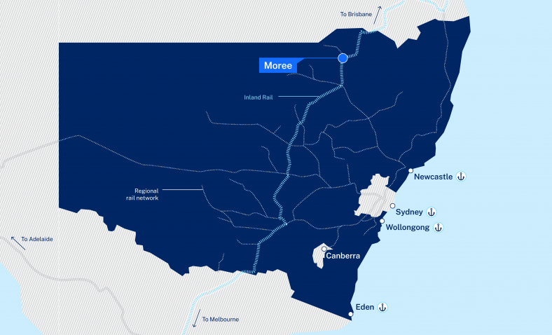 A map highlighting the Moree Special Activation Precinct