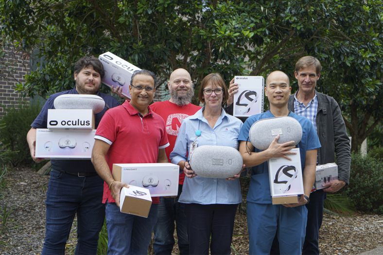 Local organisations donated VR headsets to Nepean Hospital to support palliative care services