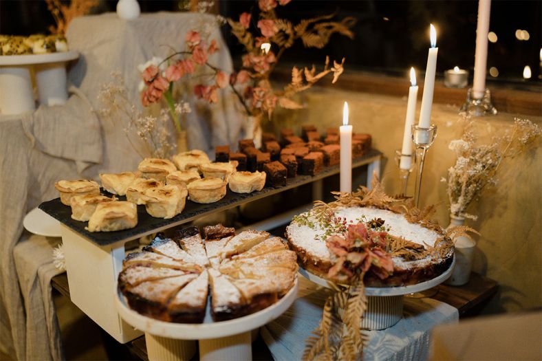 An array of cakes and desserts