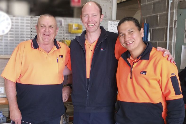 Gary Bradford, Supply Officer, Matthew Kriss, Linen Supply Officer and Ricky Truano, Supply Officer