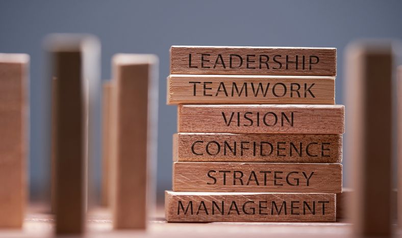Leadership, teamwork, vision, confidence, strategy, management