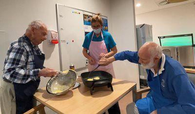 MLHD Alicia Madden cooks with residents in aged care wing at Murrumburrah-Harden MPS