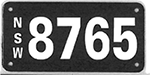 Numeral Only plates - four digit