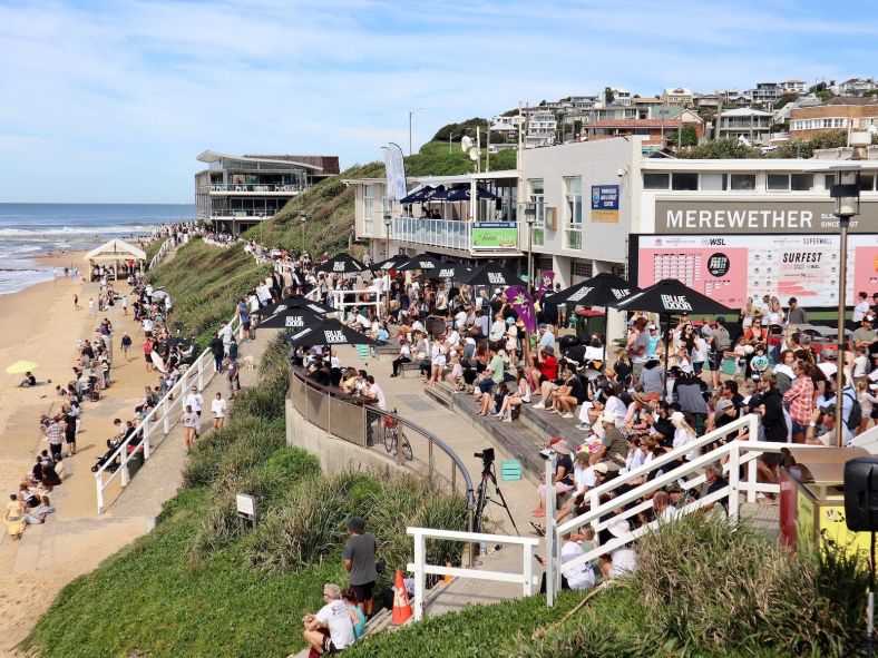 Crowd watching Surfest at Merewether Beach Newcastle
