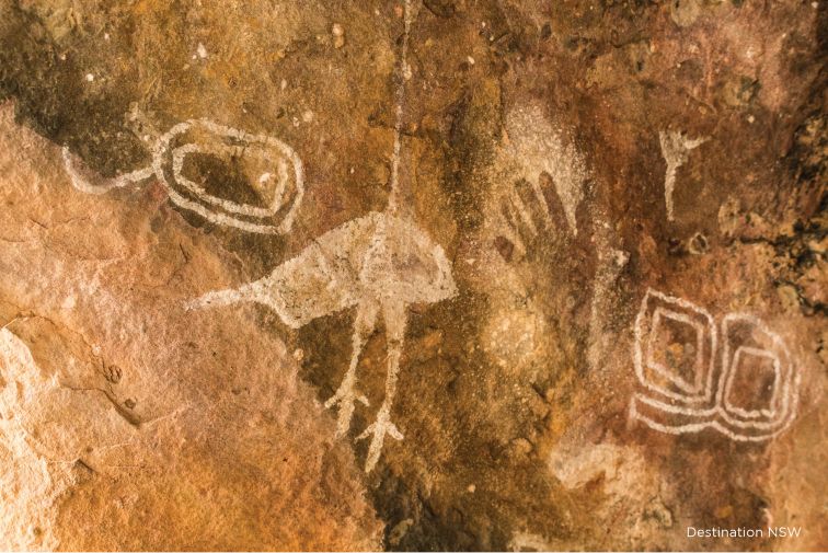 Bourke Aboriginal rock painting