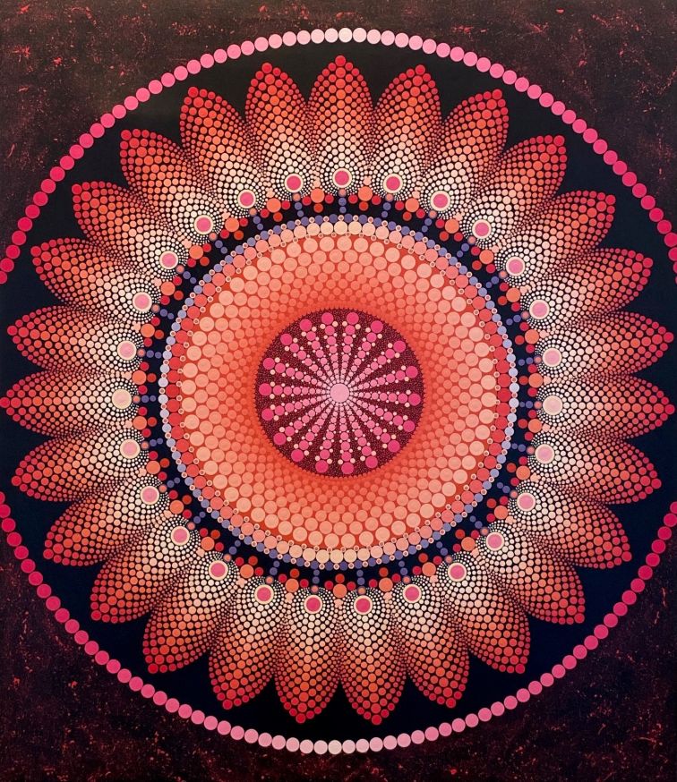 colourful mandala painting