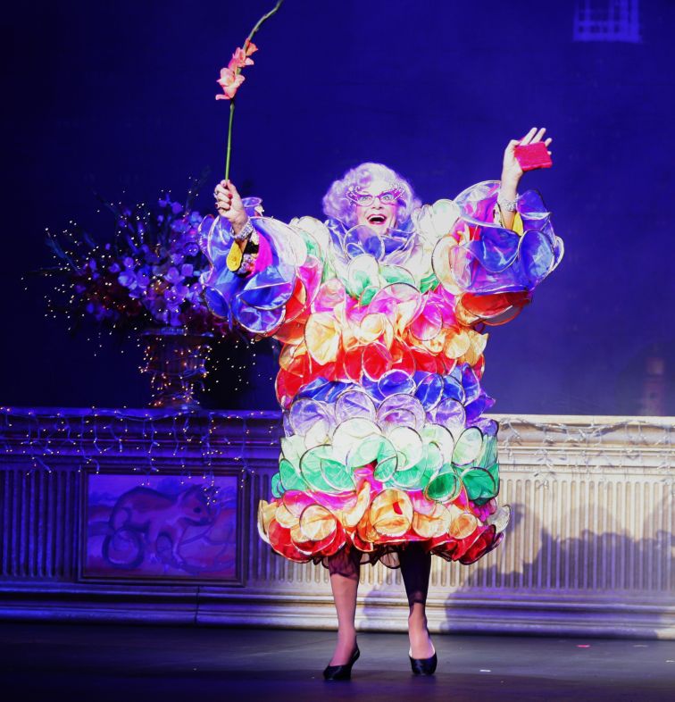 Dame Edna Everage during the show 'Back With a Vengeance' at the State Theatre.