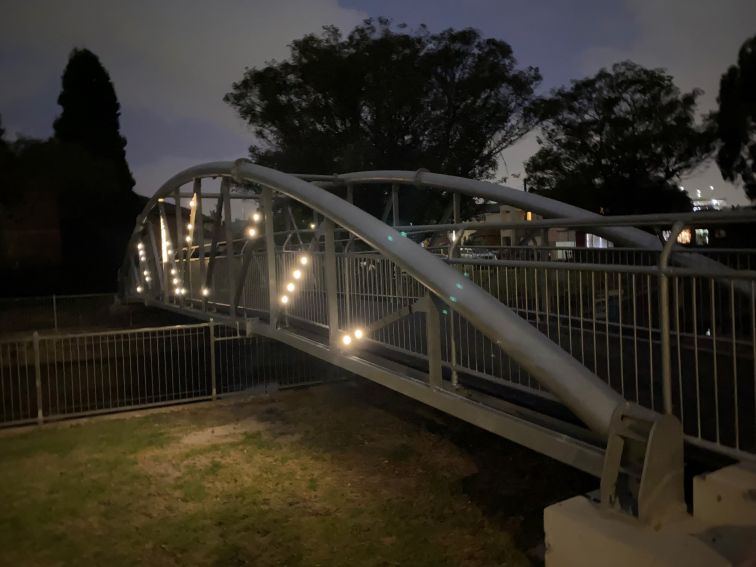 Light installation on a Bridge in North Strathfield