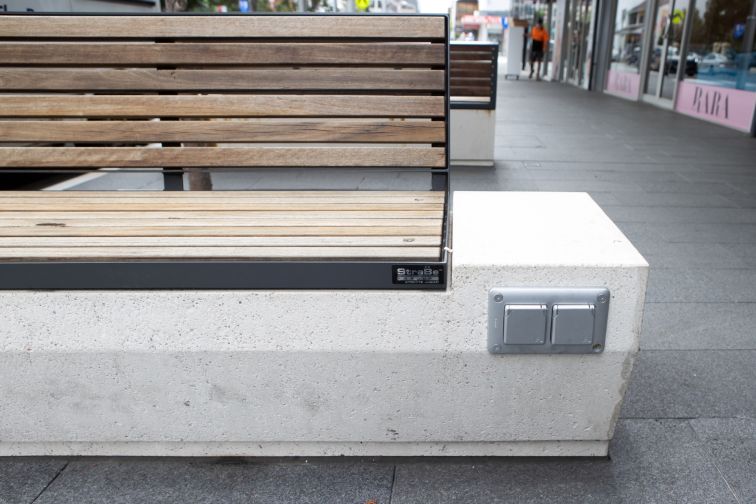 An image of street furniture at Phillip Street, Parramatta