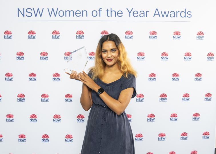NSW Women of the Year Awards 2024 Ceremony - NSW Young Woman of the Year 2024  recipient Noor Azizah