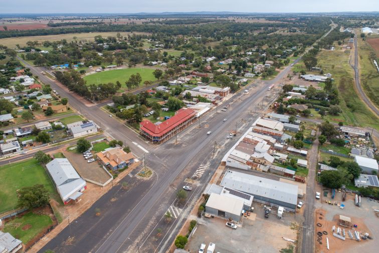 Trundle main street aerial