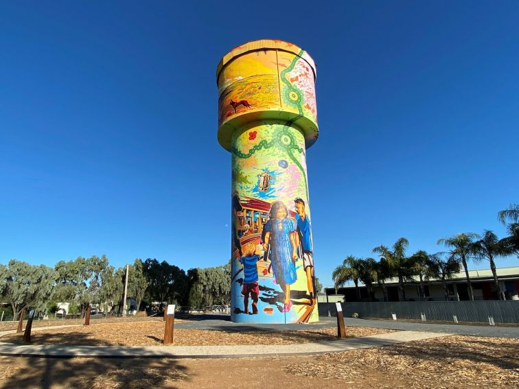 Large Scale Mural on Water Tower