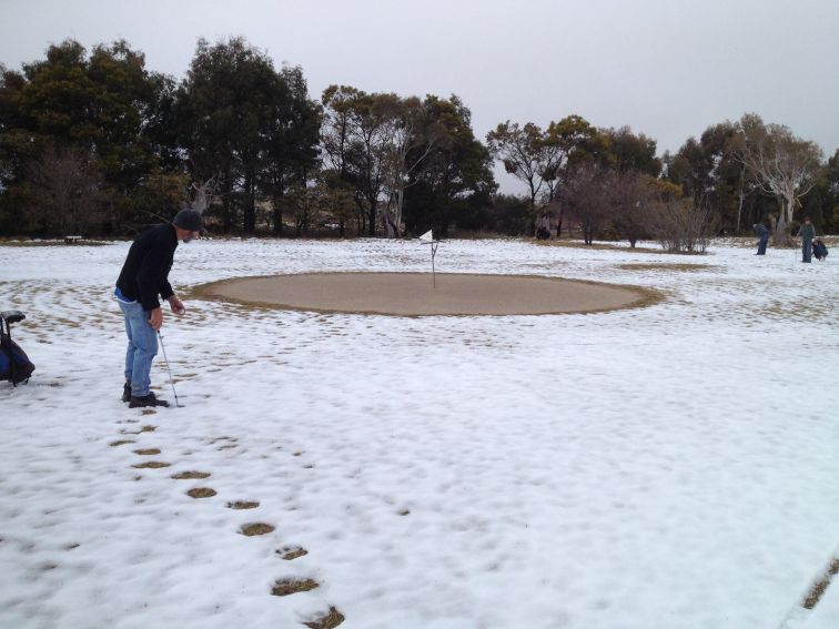 Golf in the snow