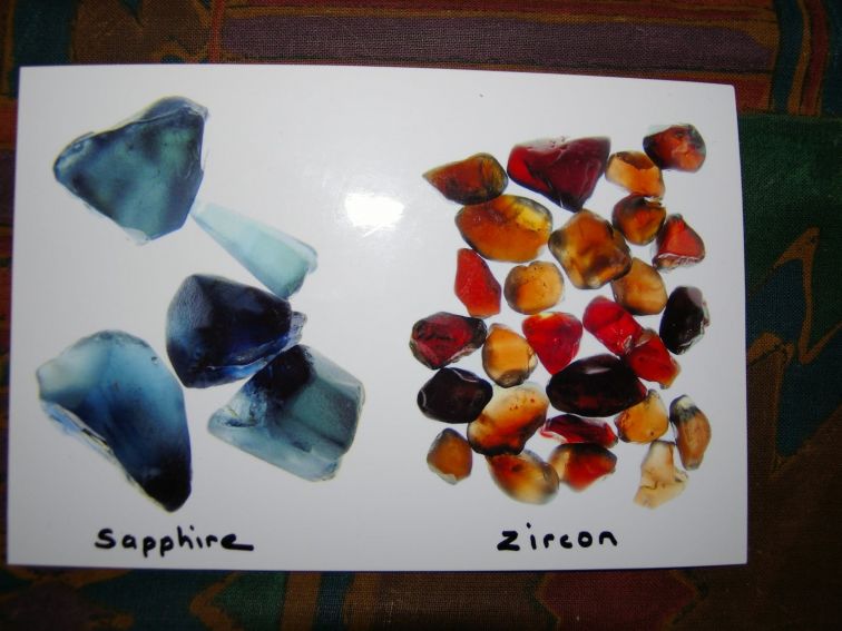Sapphire and zircon