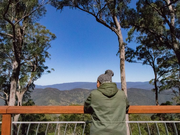 Cobark Lookout is a great place to take in southerly views from the Barrington Tops