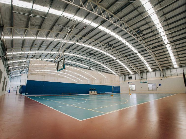 Photo of the inside courts at the Tamworth Sports Dome