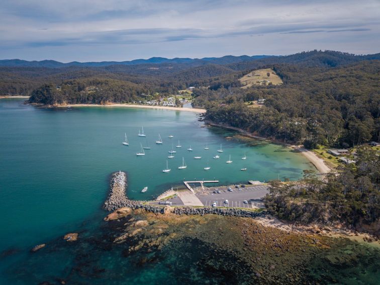 Quarantine Bay and Boat Ramp, Eden, Fishing ramp, swimming,  NSW south coast, Sapphire Coast