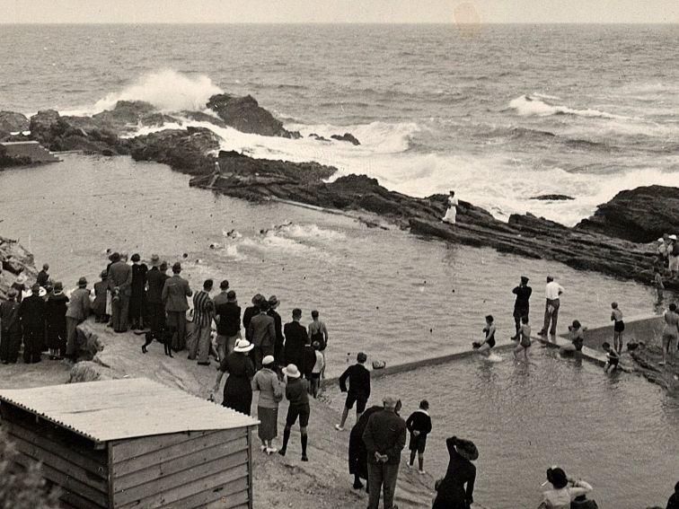Bermagui Blue Pool swimming competition circa 1950s