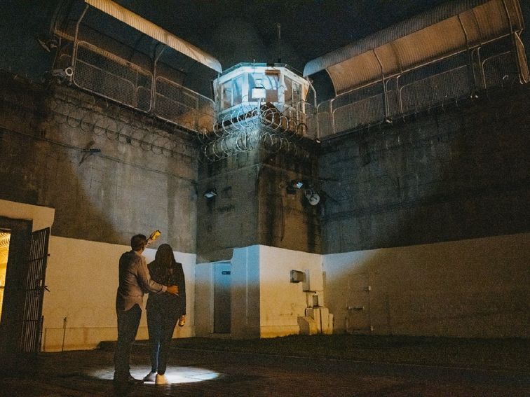 Maitland Gaol at night
