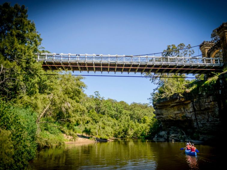 Kangaroo River, paddle, Hampden Bridge