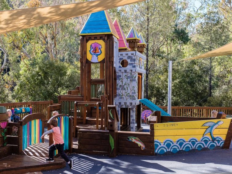 Image of childrens playground equipment at Tamworth Marsupial Park and Adventure Playground