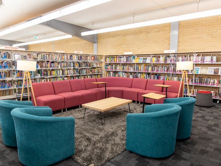 Sitting area at Bathurst Library