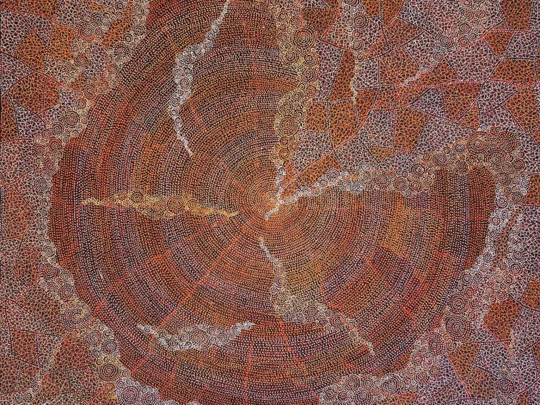 Detail:  Ancestors by Sarrita King 150 x 150cm