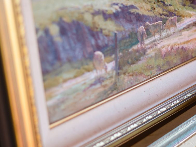 A beautiful John Downton landscape painting in the gallery.