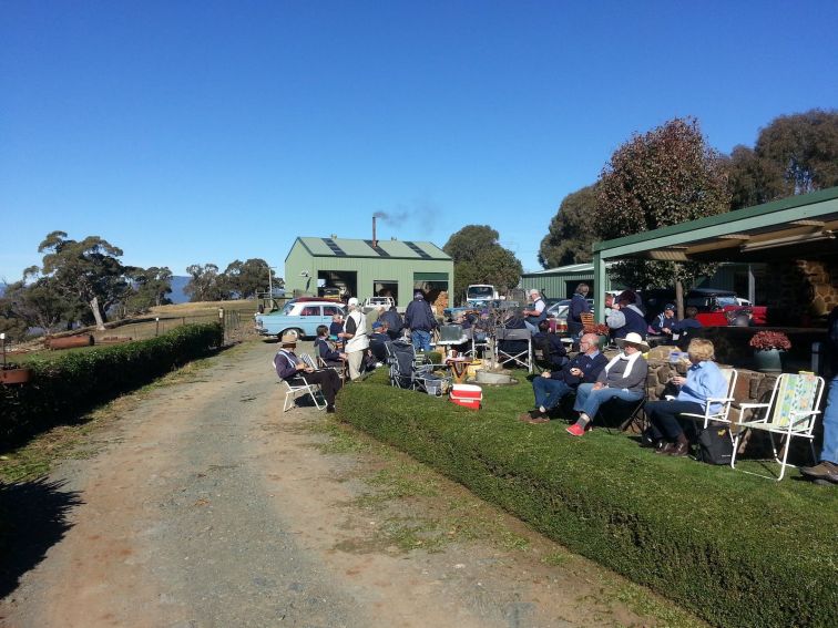 Car club visit for eucalyptus distillery tour, product shopping and brought their own picnic lunch.