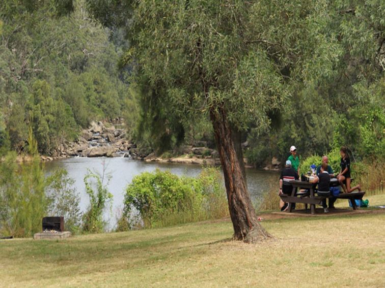 Picnic area next to the water in Bents Basin State Conservation Area. Photo: John Yurasek &copy; OEH