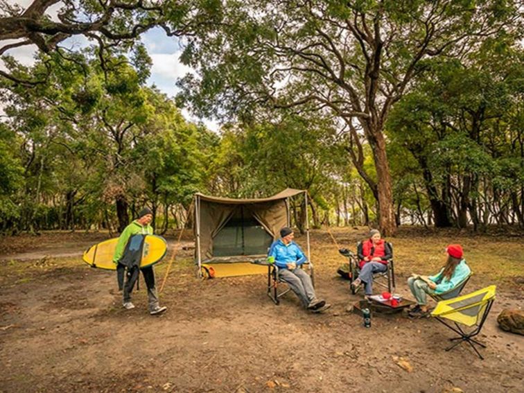 Campers at Saltwater campground in Beowa National Park. Photo: John Spencer/DPIE