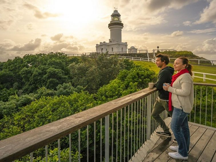 Outlook from the deck at Cape Byron Lighthouse Cafe. Photo: John Spencer &copy; DPIE