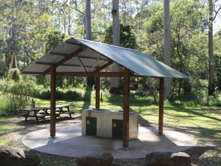 A barbecue shelter at Carter Creek picnic area in Lane Cove National Park. Photo: Nathan Askey-Doran